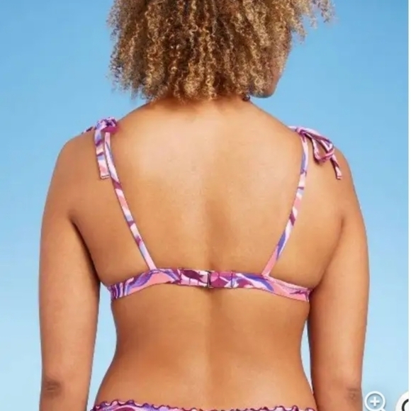 NWT shade and shore multi color wave bikini top size large - Picture 4 of 10